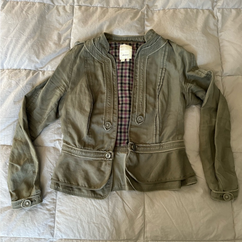 Army green blazer jacket